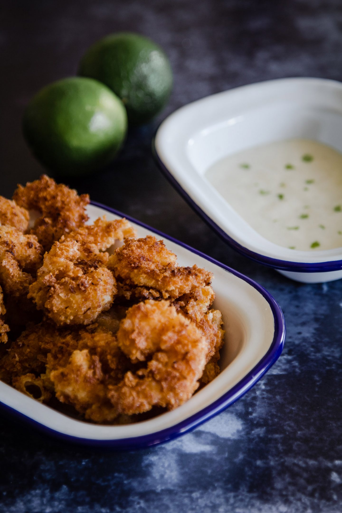 Coconut Prawns and Tequila Dip
