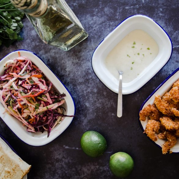 Crispy Coconut Prawns with Tequila Lime Mayo